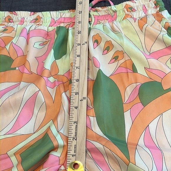 NWT EDIT THE LABEL WIDE LEG RETRO GROOVY PULL ON PANT SZ L SIDE BACK POCKETS - Picture 12 of 14